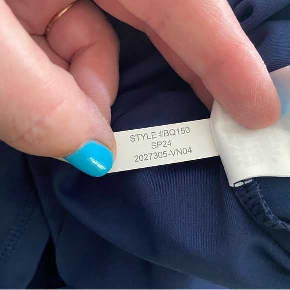 J. Crew Navy Blue Scalloped Scalloped Active Athletic Mini Dress - Picture 13 of 13